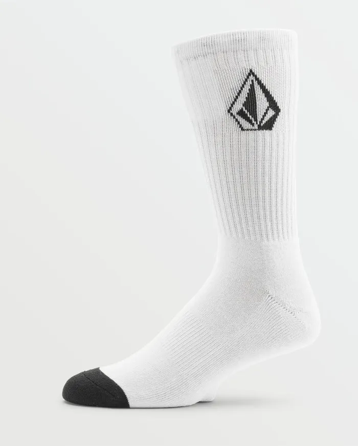Full Stone Sock 3 Pack 8211 White Mens Volcom Socks