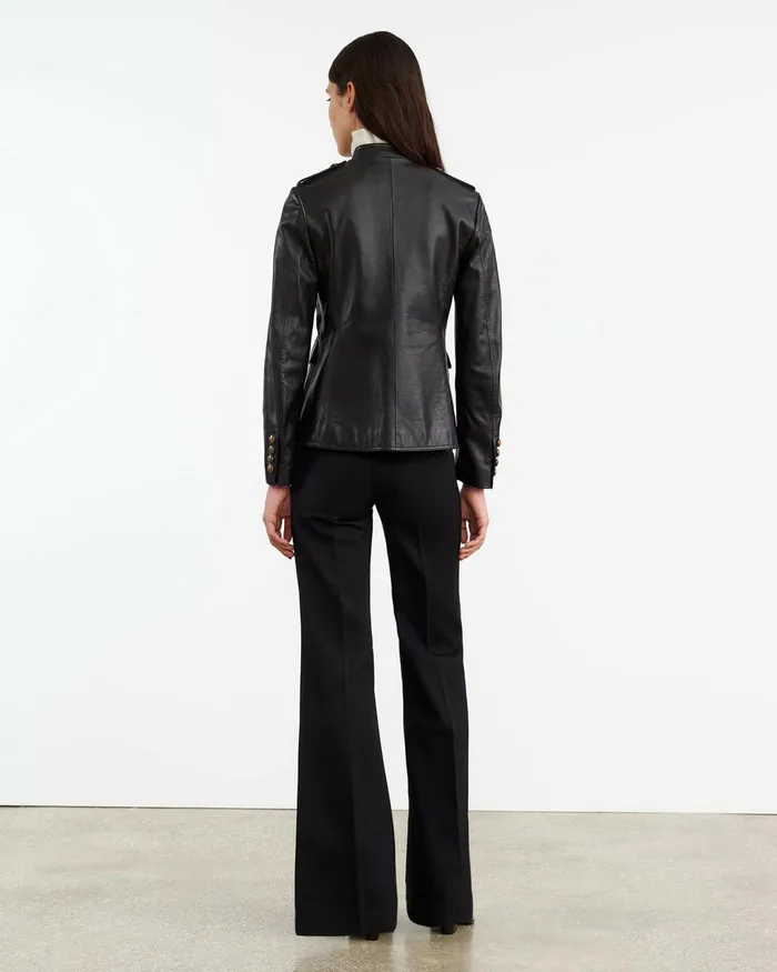 GERALDINE LEATHER JACKET Black Women Nili Lotan Coats and Outerwear