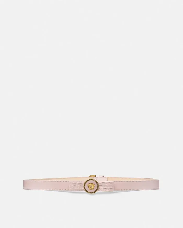Gianni Ribbon Leather Belt 08034 2 Cm Light Pink Women Versace Belts
