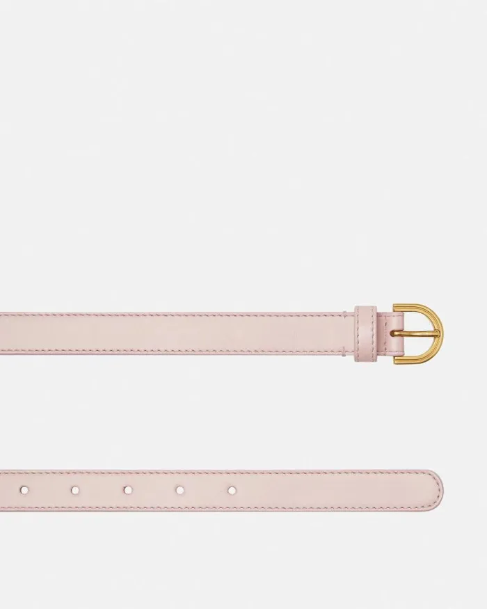 Gianni Ribbon Leather Belt 08034 2 Cm Light Pink Women Versace Belts
