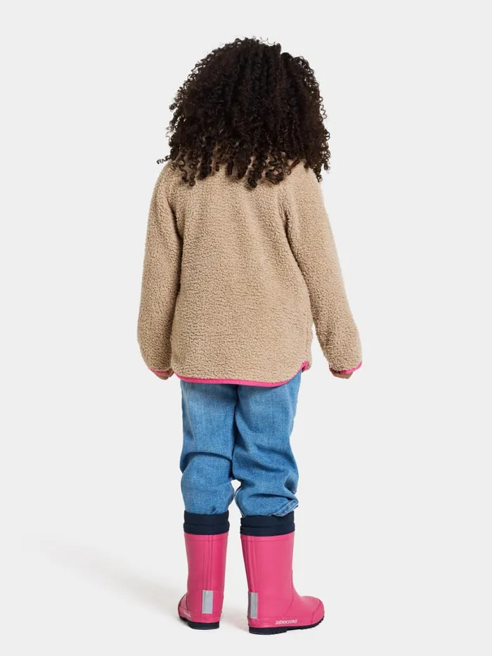 Gibbs Kids039 FullZip Clay Beige Kids Didriksons Fleece and Midlayers