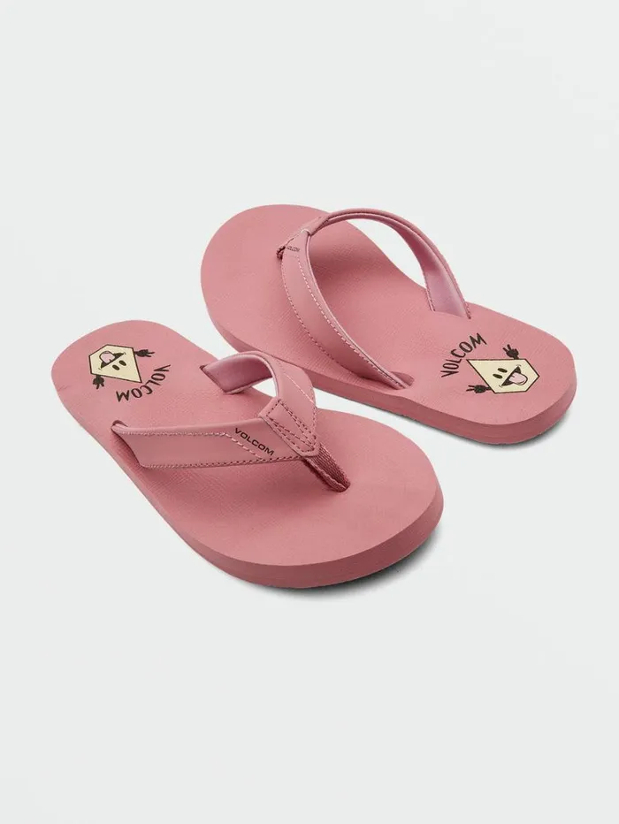 Girls Vicky Big Youth Sandals 8211 Desert Pink Kids Volcom Sandals