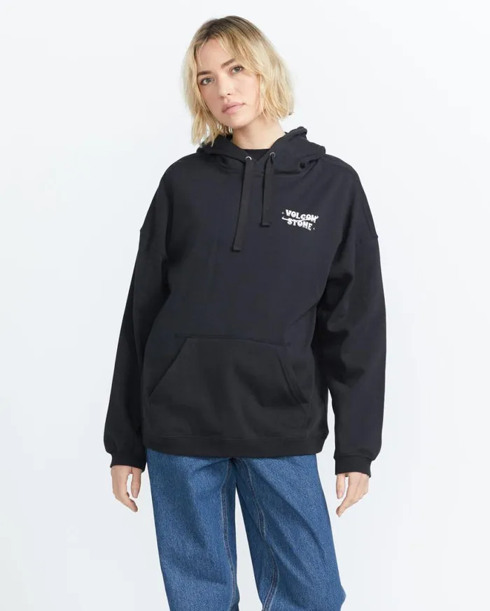 Gold In Hour Hoodie 8211 Black Womens Volcom Hoodies and Sweatshirts