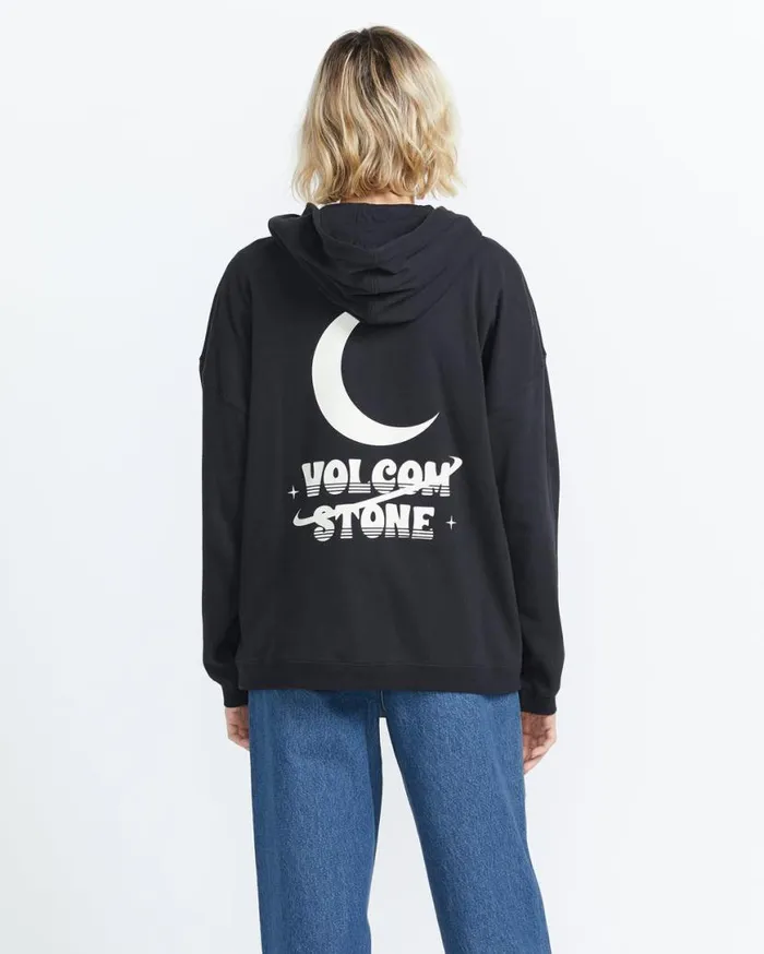 Gold In Hour Hoodie 8211 Black Womens Volcom Hoodies and Sweatshirts