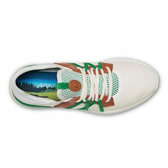 Golf Men Olukai Manele Breathable Golf Shoes 8211 White Bamboo