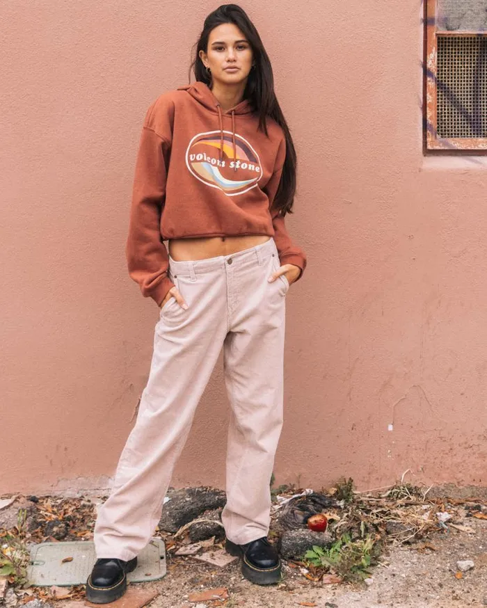 Good Things Fleece Hoodie 8211 Chestnut Brown Womens Volcom Hiking