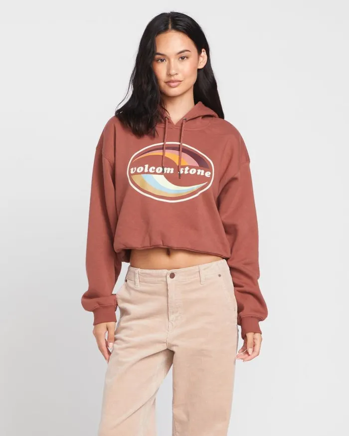 Good Things Fleece Hoodie 8211 Chestnut Brown Womens Volcom Hiking