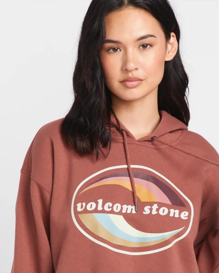 Good Things Fleece Hoodie 8211 Chestnut Brown Womens Volcom Hiking