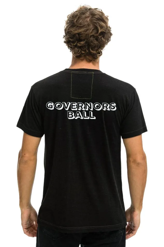 Gov Ball 2024 Unisex Crew Tee 8211 Black WomenMen Aviator Nation Tees