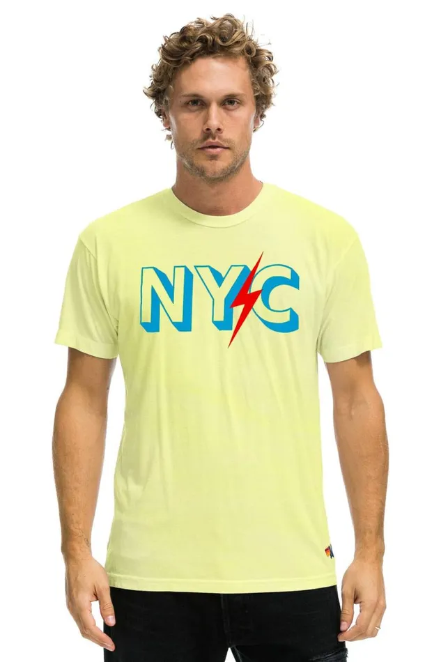 Gov Ball 2024 Unisex Crew Tee 8211 Neon Yellow WomenMen Aviator Nation Tees