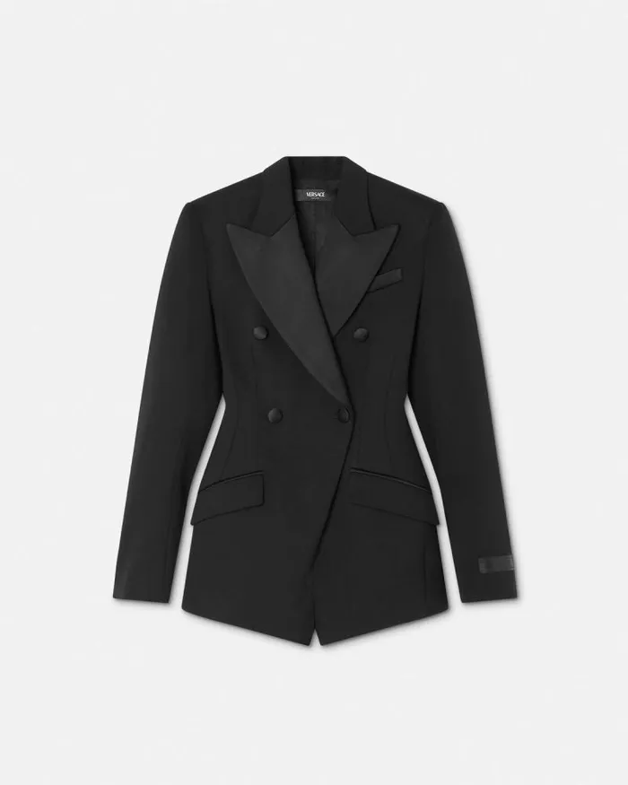Grain De Poudre Hourglass Tuxedo Playsuit Black Women Versace Dresses