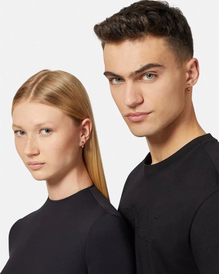 Greca Earrings Light Gold WomenMen Versace Earrings