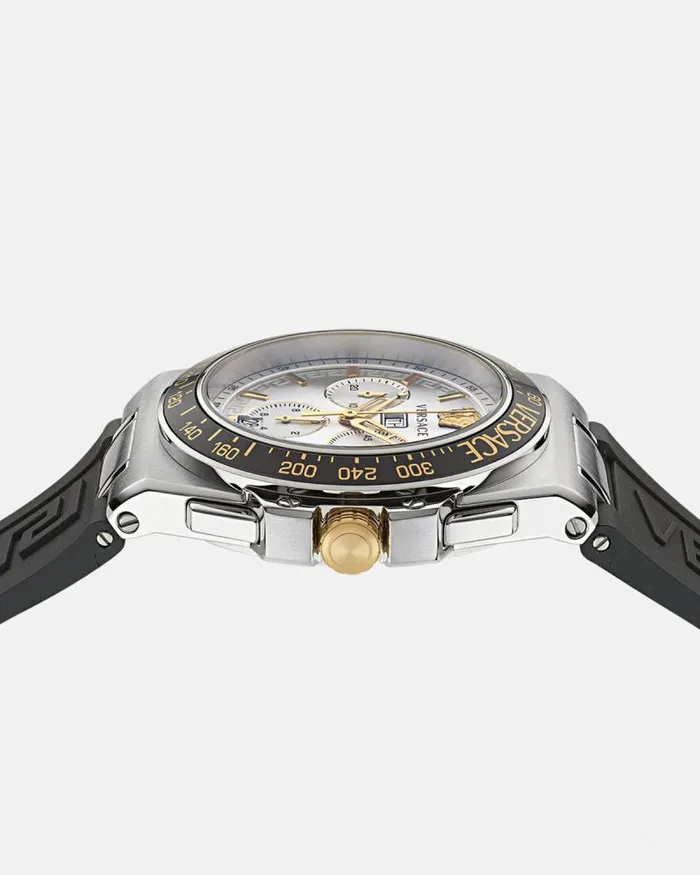 Greca Extreme Chrono Watch Blacksilver Men Versace Watches