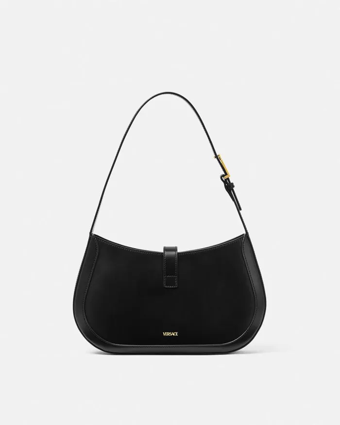 Greca Goddess Hobo Bag Blackgold Women Versace Shoulder and Crossbody
