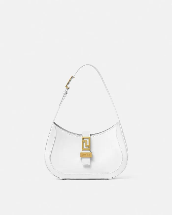 Greca Goddess Small Hobo Bag White Women Versace Shoulder and Crossbody