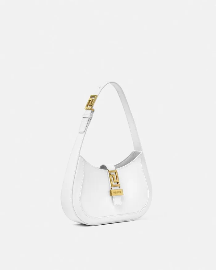 Greca Goddess Small Hobo Bag White Women Versace Shoulder and Crossbody