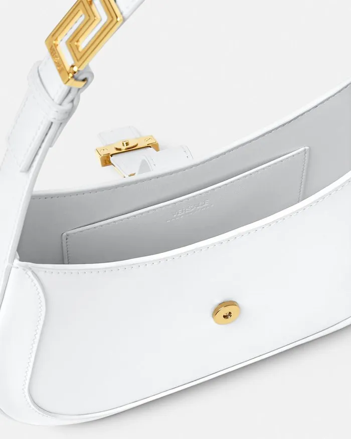 Greca Goddess Small Hobo Bag White Women Versace Shoulder and Crossbody