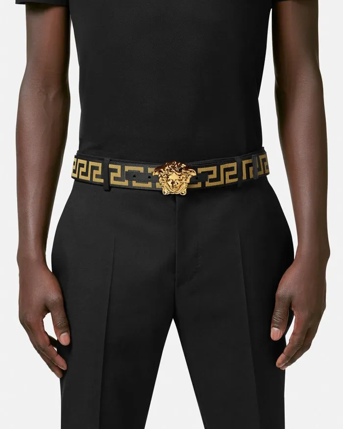 Greca La Medusa Belt 4 Cm Blackgold Men Versace Belts