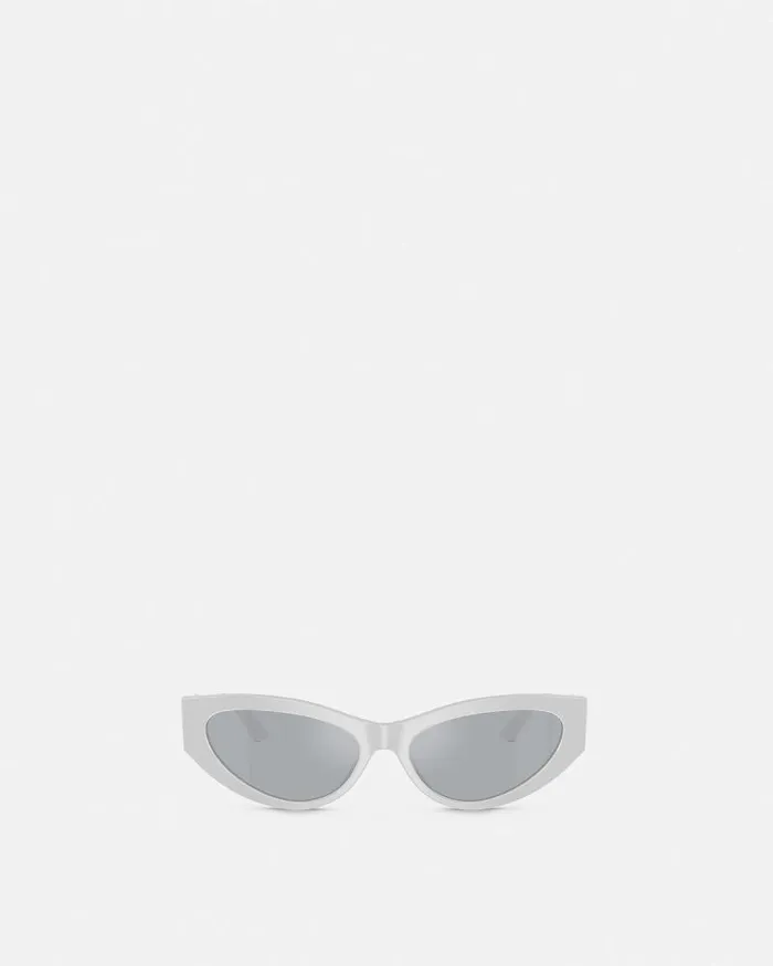 Greca Strass CatEye Sunglasses Silver Women Versace Sunglasses