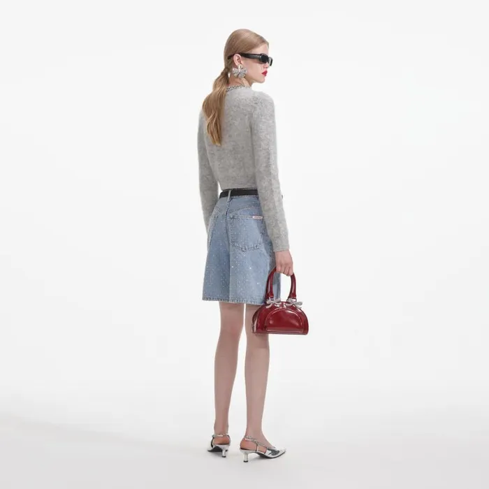 Grey Soft Knit Cardigan Women Self Portrait Tops