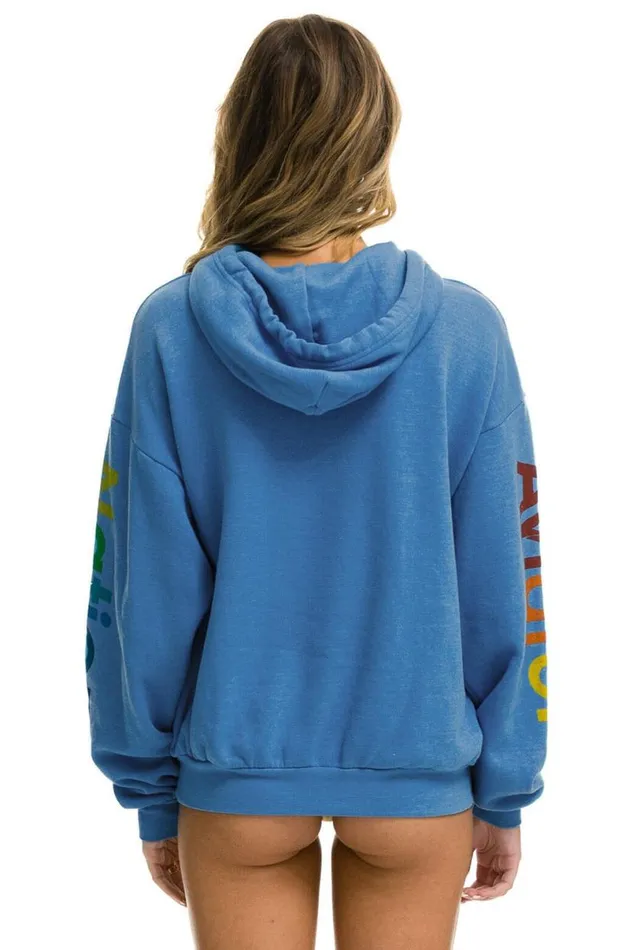 Haight Ashbury Relaxed Pullover Hoodie 8211 Cobalt WomenMen Aviator Nation Hoodies