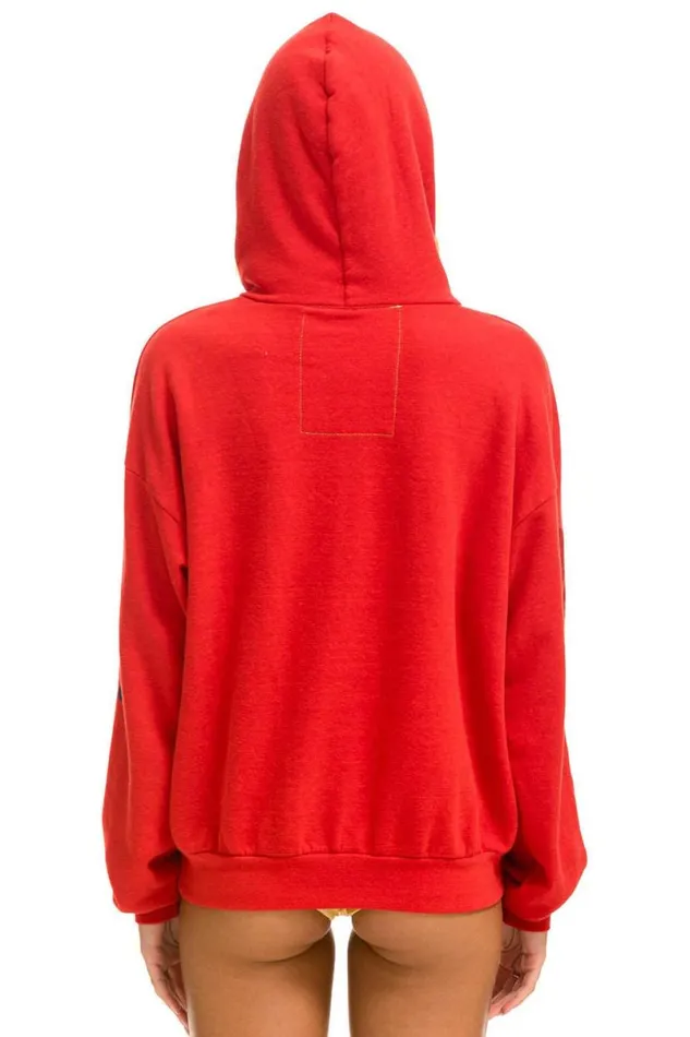 Haight Ashbury Relaxed Pullover Hoodie 8211 Red WomenMen Aviator Nation Hoodies