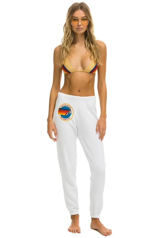 Hamptons Sweatpants 8211 White Women Aviator Nation Sweatpants