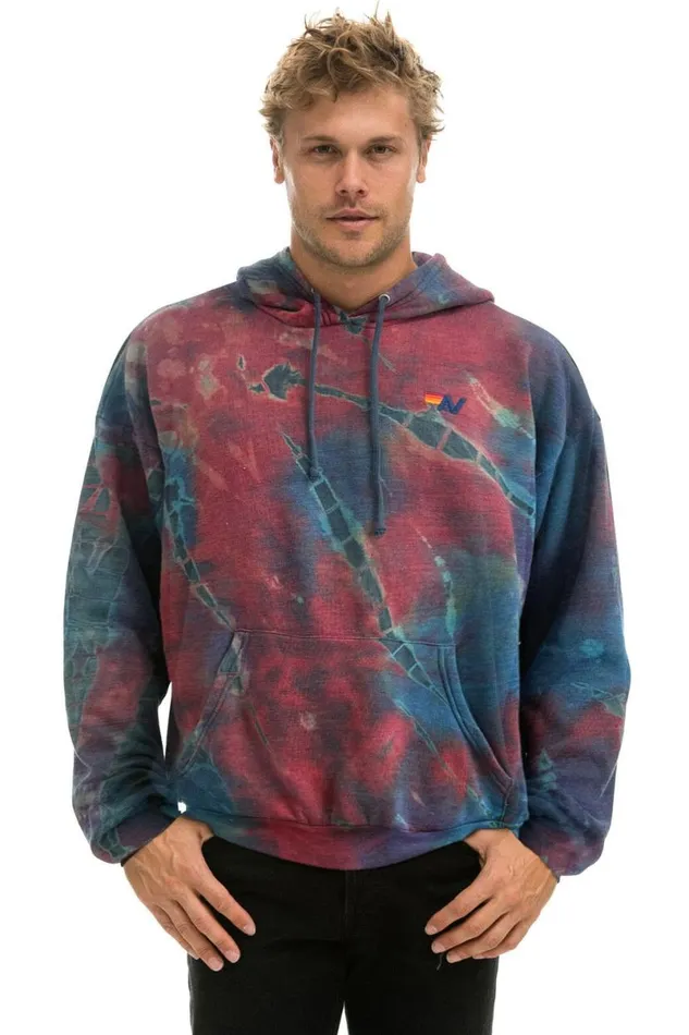 Hand Dyed Pullover Hoodie Relaxed 8211 Tie Dye Multi WomenMen Aviator Nation Hoodies
