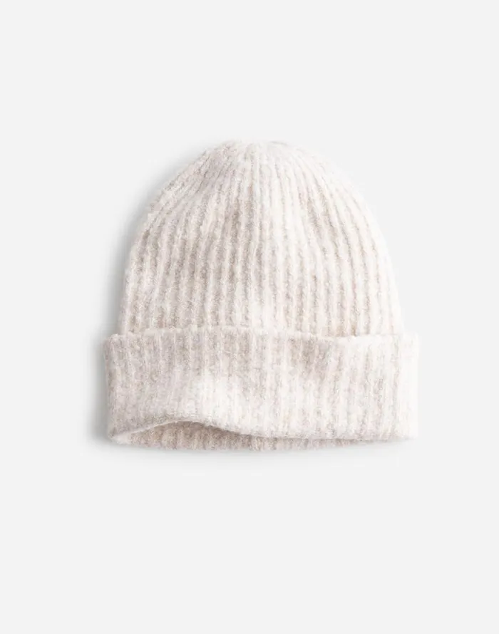 Hats Women Madewell CottonBlend Cuffed Beanie Winter White
