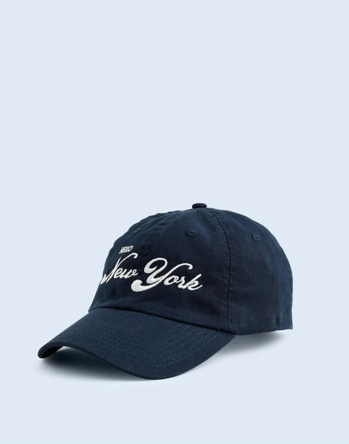 Hats Women Madewell KULE The Hello New York Baseball Cap Navy