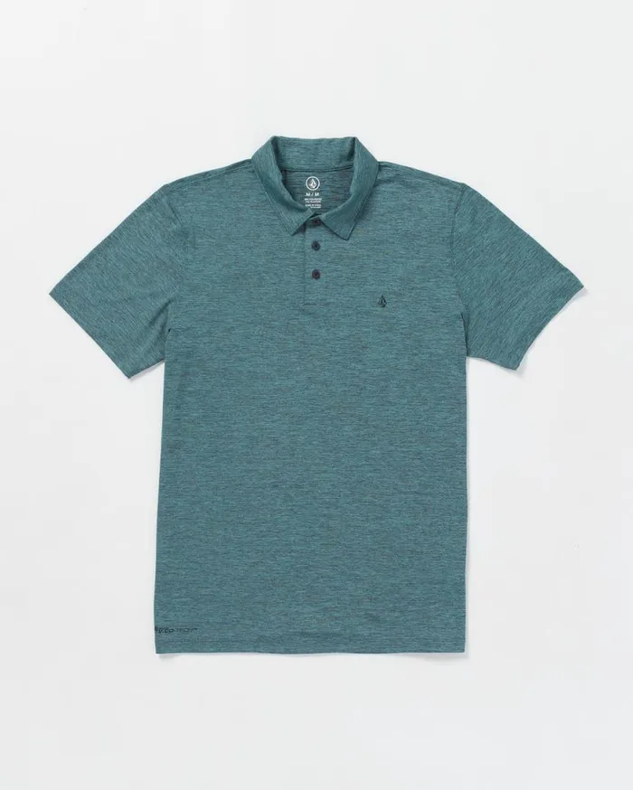 Hazard Pro Polo Short Sleeve Shirt 8211 Sea Blue Mens Volcom Hiking