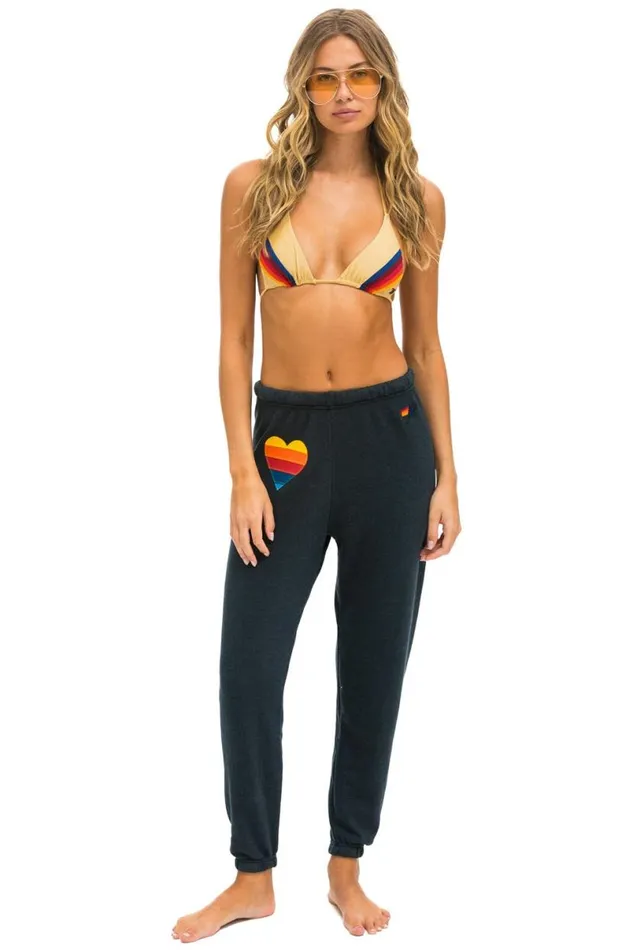 Heart Stitch 5 Sweatpants 8211 Charcoal Women Aviator Nation Sweatpants
