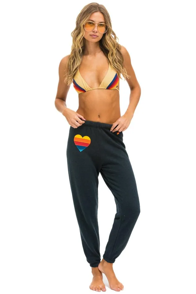 Heart Stitch 5 Sweatpants 8211 Charcoal Women Aviator Nation Sweatpants