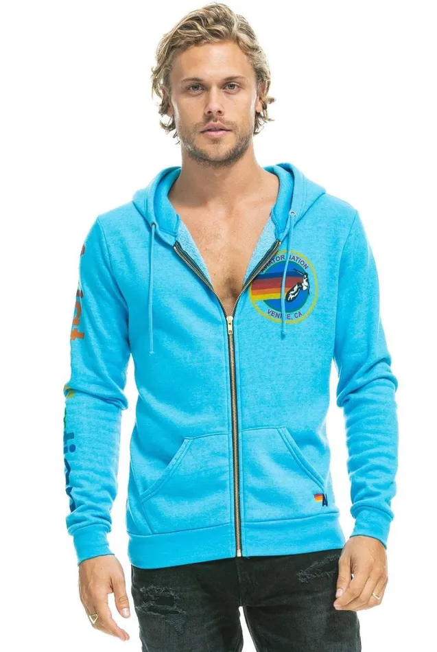 Hoodie 8211 Neon Blue WomenMen Aviator Nation Hoodies