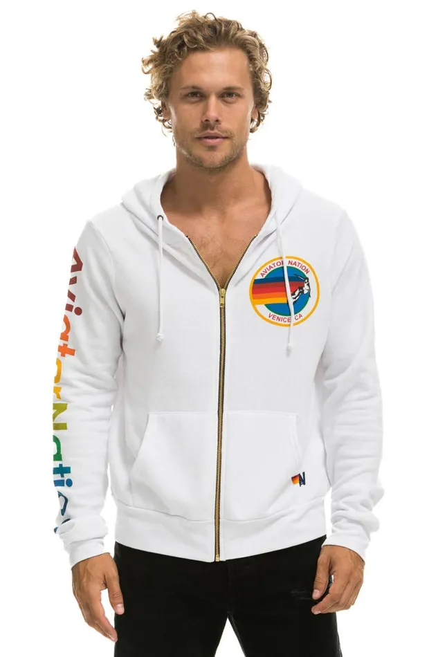Hoodie 8211 White WomenMen Aviator Nation Hoodies