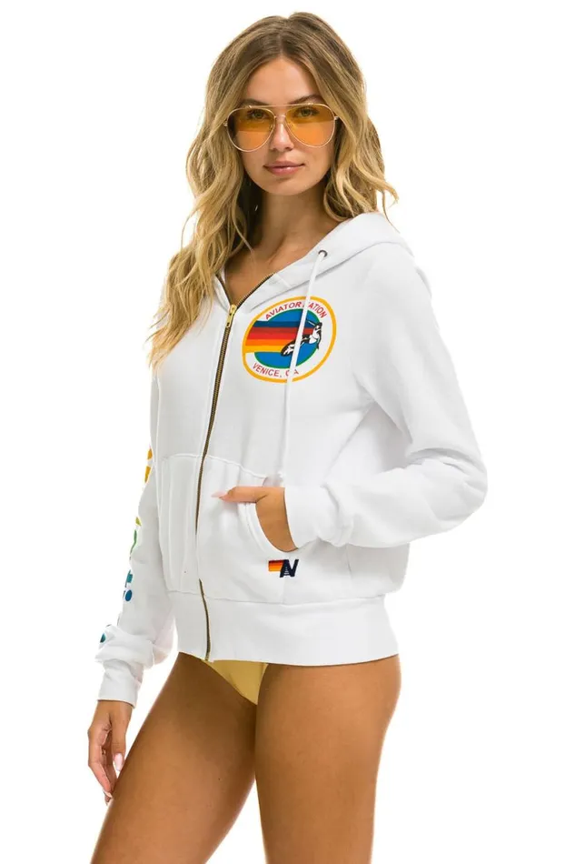 Hoodie 8211 White WomenMen Aviator Nation Hoodies