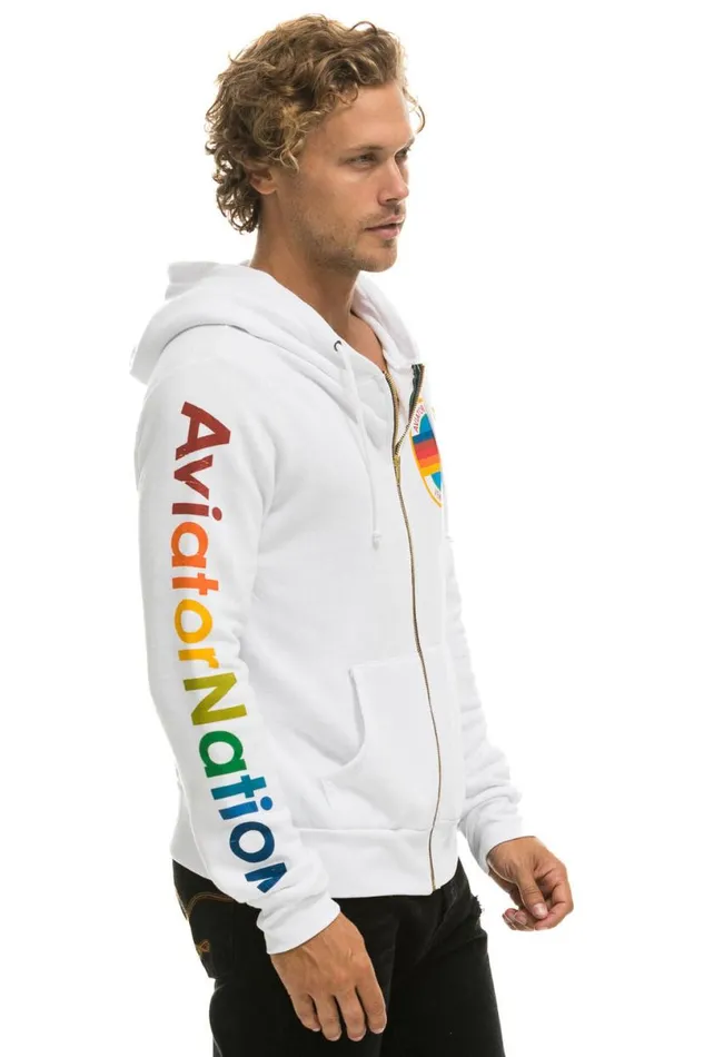 Hoodie 8211 White WomenMen Aviator Nation Hoodies