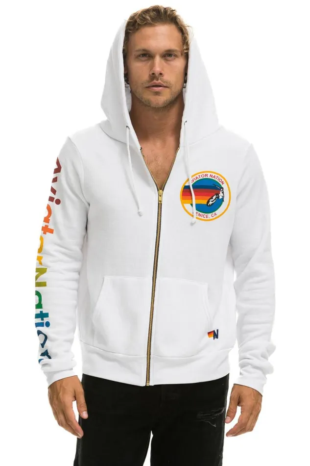Hoodie 8211 White WomenMen Aviator Nation Hoodies