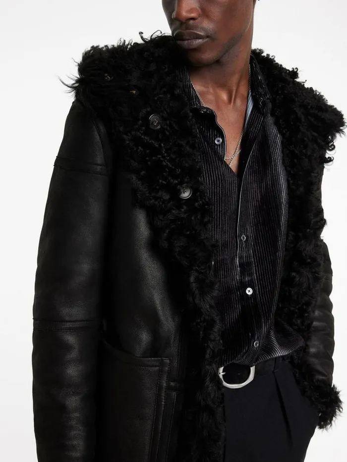 HOXTON COAT Black Men John Varvatos Leather Jackets