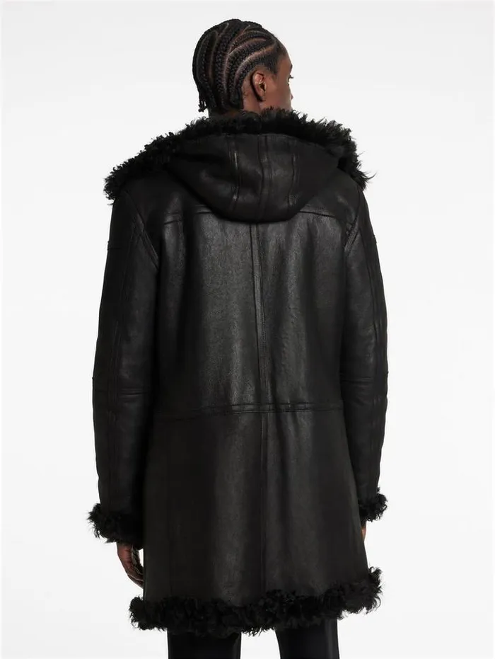 HOXTON COAT Black Men John Varvatos Leather Jackets