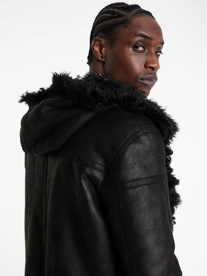 HOXTON COAT Black Men John Varvatos Leather Jackets
