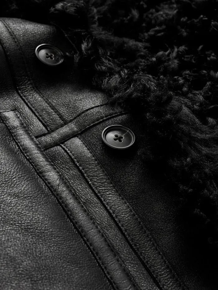 HOXTON COAT Black Men John Varvatos Leather Jackets