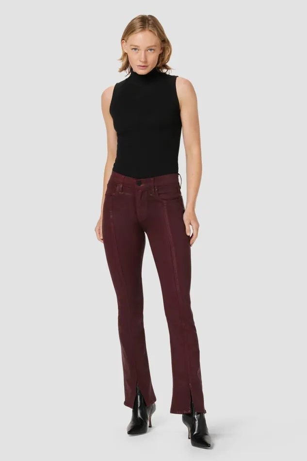 Hudson Jeans Bootcut Barbara HighRise Baby Bootcut Jean W Slit Hem Coated Bordeaux 8211 Women Hudson Jeans Bootcut Barbara HighRise Baby Bootcut Jean W Slit Hem Coated Bordeaux 8211 Women