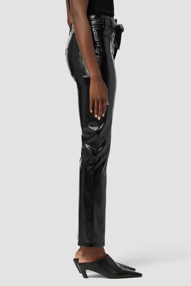 Hudson Jeans Cargo Utility Cargo Ankle Straight Pant Black Patent 8211 Women Hudson Jeans Cargo Utility Cargo Ankle Straight Pant Black Patent 8211 Women