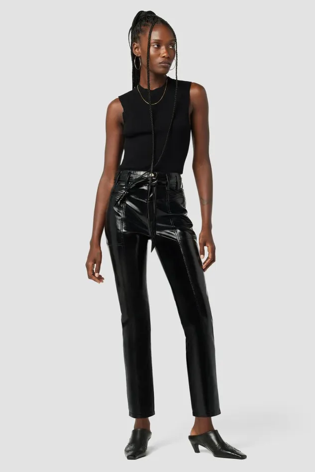 Hudson Jeans Cargo Utility Cargo Ankle Straight Pant Black Patent 8211 Women Hudson Jeans Cargo Utility Cargo Ankle Straight Pant Black Patent 8211 Women