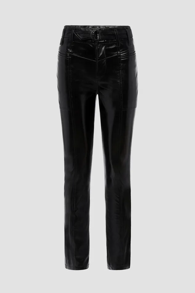 Hudson Jeans Cargo Utility Cargo Ankle Straight Pant Black Patent 8211 Women Hudson Jeans Cargo Utility Cargo Ankle Straight Pant Black Patent 8211 Women