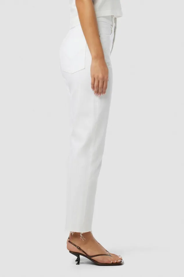 Hudson Jeans Cropped Jade HighRise Straight Crop Jean Torn White 8211 Women Hudson Jeans Cropped Jade HighRise Straight Crop Jean Torn White 8211 Women