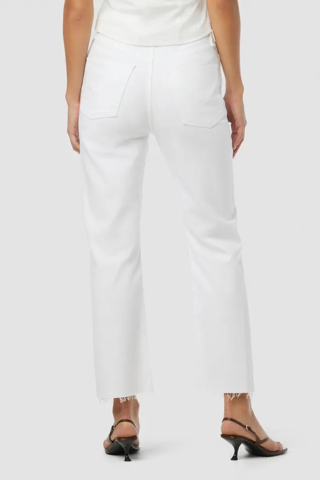Hudson Jeans Cropped Jade HighRise Straight Crop Jean Torn White 8211 Women Hudson Jeans Cropped Jade HighRise Straight Crop Jean Torn White 8211 Women