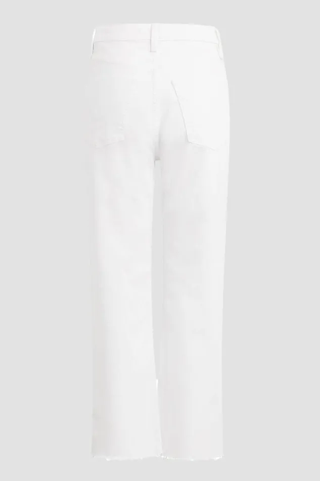 Hudson Jeans Cropped Jade HighRise Straight Crop Jean Torn White 8211 Women Hudson Jeans Cropped Jade HighRise Straight Crop Jean Torn White 8211 Women