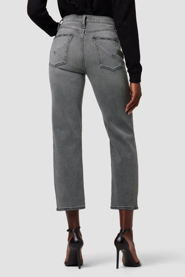 Hudson Jeans Cropped Remi HighRise Straight Crop Jean Stone Grey Destructed 8211 Women Hudson Jeans Cropped Remi HighRise Straight Crop Jean Stone Grey Destructed 8211 Women